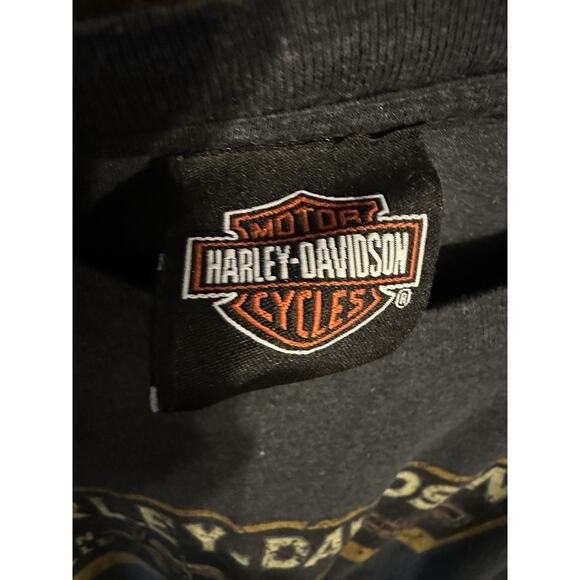 Harley Davidson t-shirt men's XL Double sided Huntington Beach gray motorcycle - Picture 2 of 3